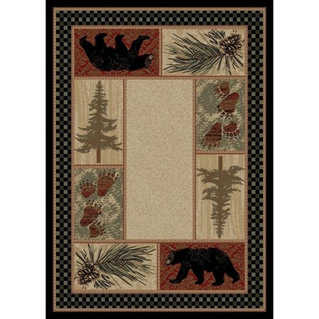 SLEEP EZ 5 ft. 3 in. x 7 ft. 3 in. American Destination Cades Cove Area Rug, Multi Color SL1836413